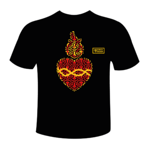 T-shirt-cuore-sacro-nera